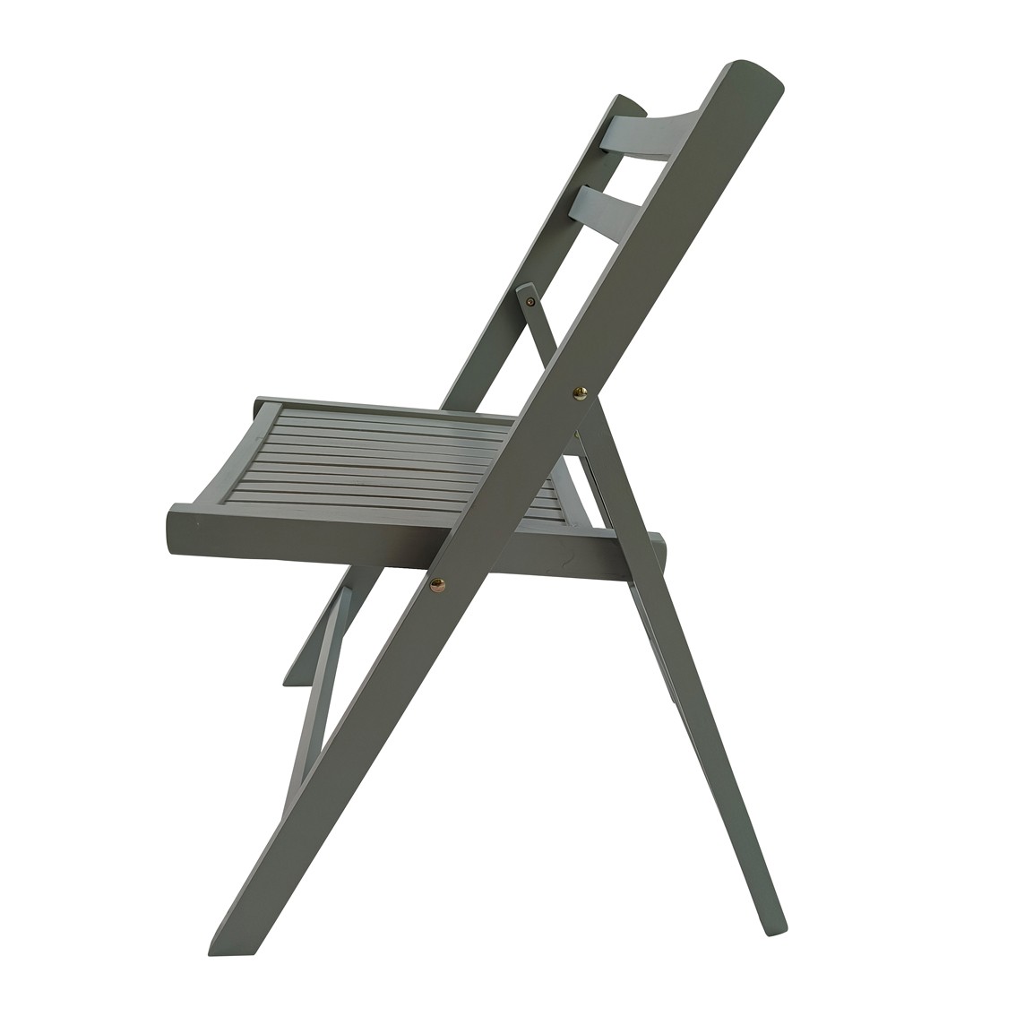 Set of 4 Folding Chair Event Chair Furniture Slatted Wood Gray