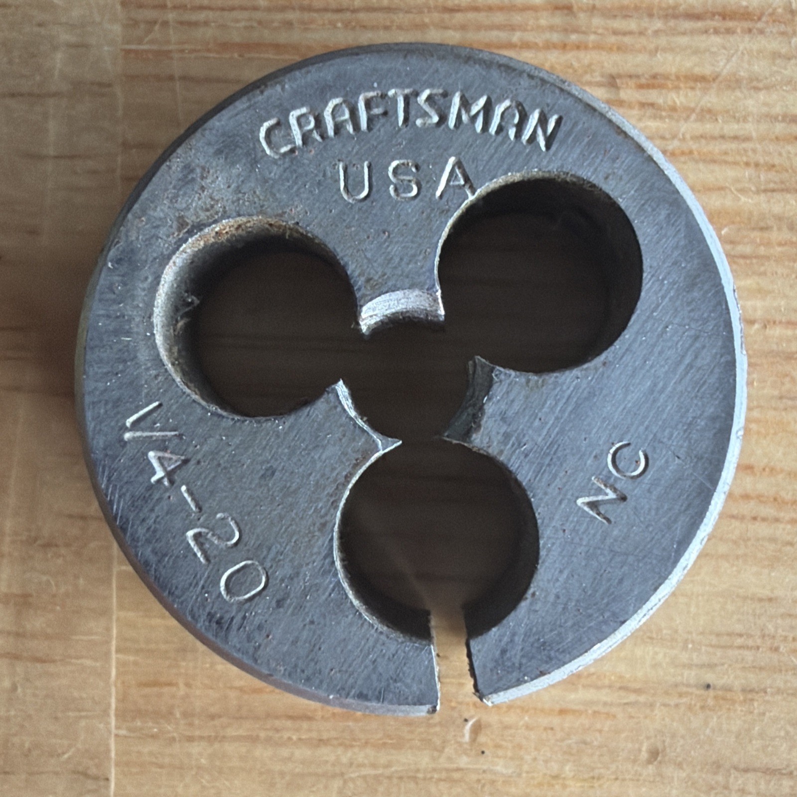 Craftsman 1/4" 1/4-20 NC Round Die 1" OD Made in USA