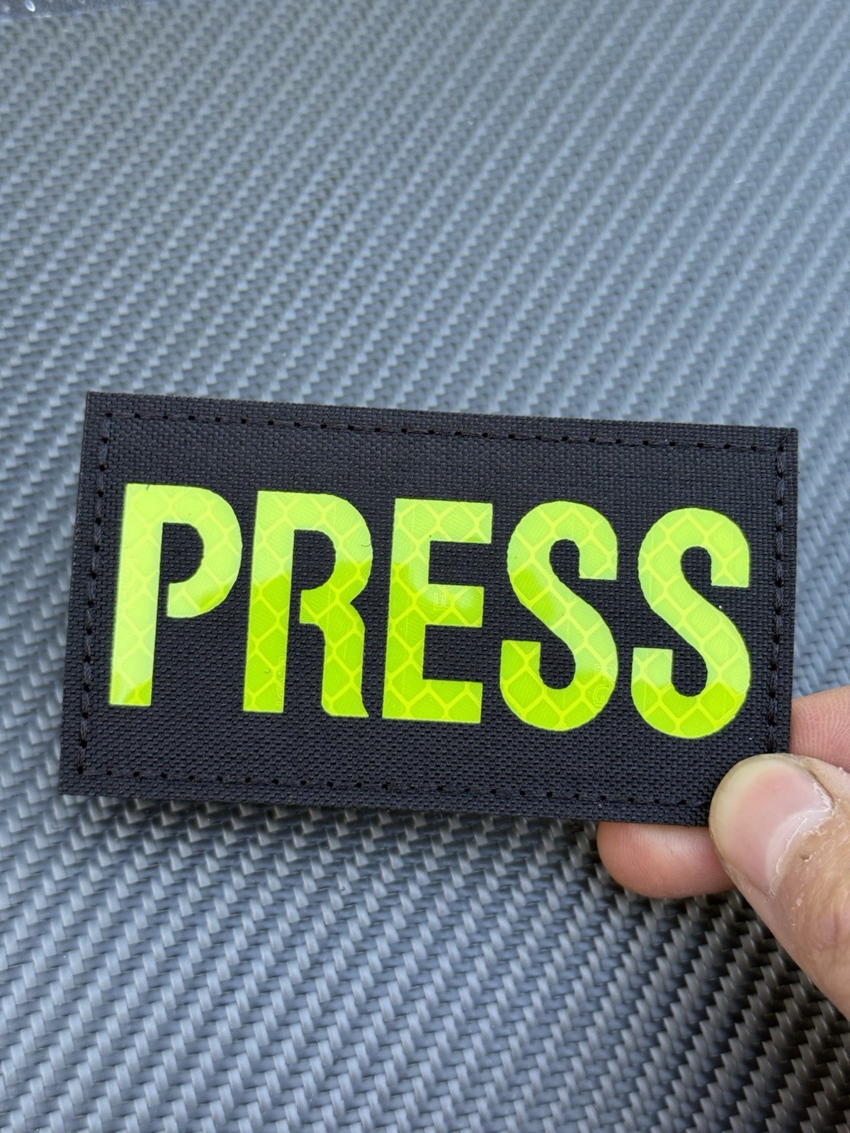 Press Reflective Solas USCG Tactical Duty Patch Hook Loop Backing Yellow