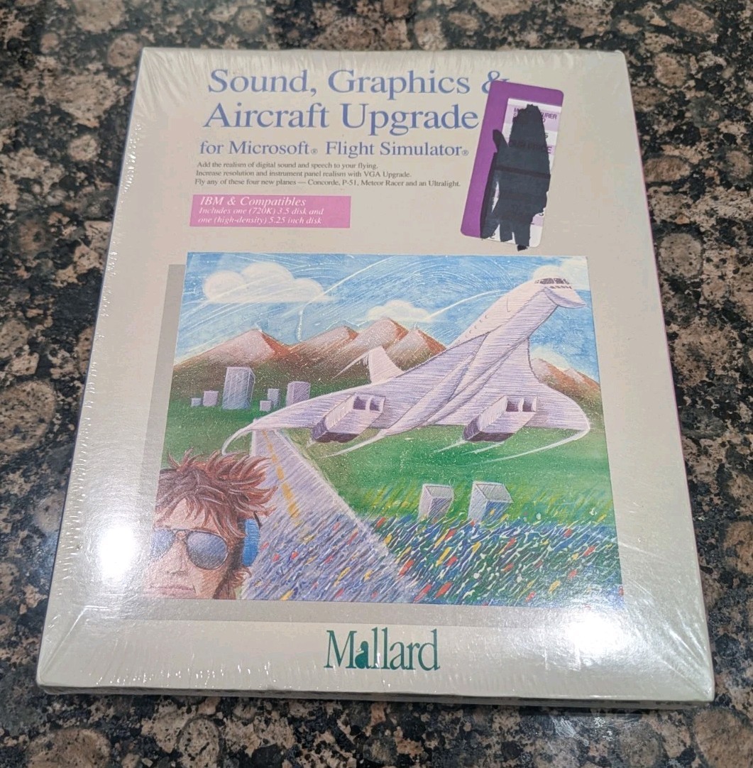 New Mallard Sound Graphics & Aircraft Upgrade Microsoft Flight Simulator MS DOS