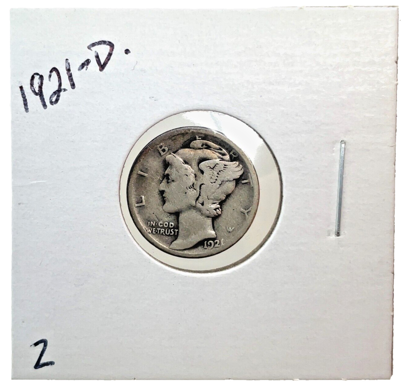 1921-D Denver Mint Mercury Dime 90% Silver US 10c Coin #2 Key Date
