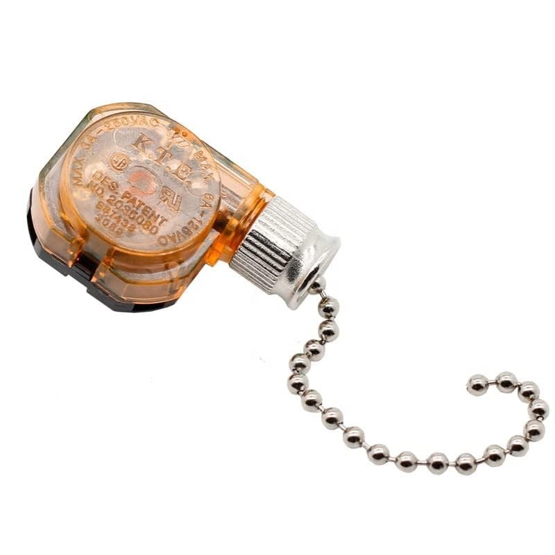 Home Ceiling Fan Light Lamp Replacement Parts 3Position 4 Wire Pull Chain Contro