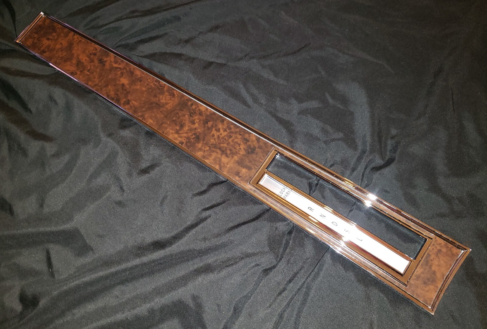 1970 Cutlass & 442 Burl Automatic Console Kit - Wood / Chrome / PRNDSL Assembled