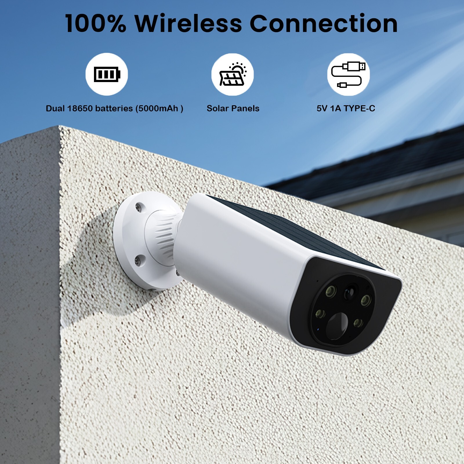 Wansview Solar Battery Powered Wireless Security Camera System Outdoor Home Wifi