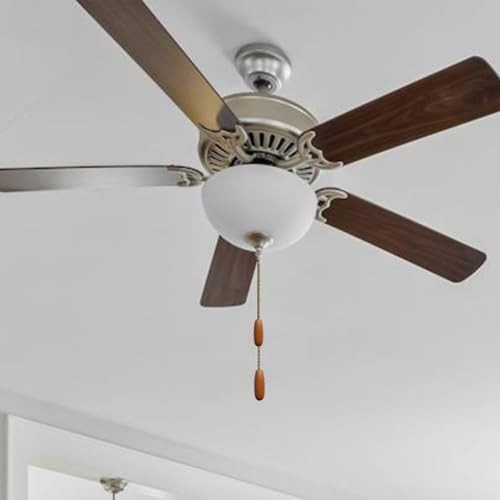 Pack Ceiling Fan Pull Chains 12-inch Beaded Ball Chains Wooden Decorative 4