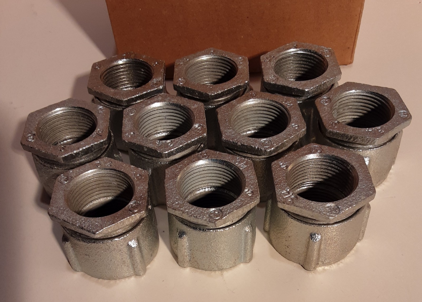 BOX OF 10 TOPAZ 3-piece Steel COUPLINGS 3/4” .75 Inch ERICKSON NEW FREE SHIPPING