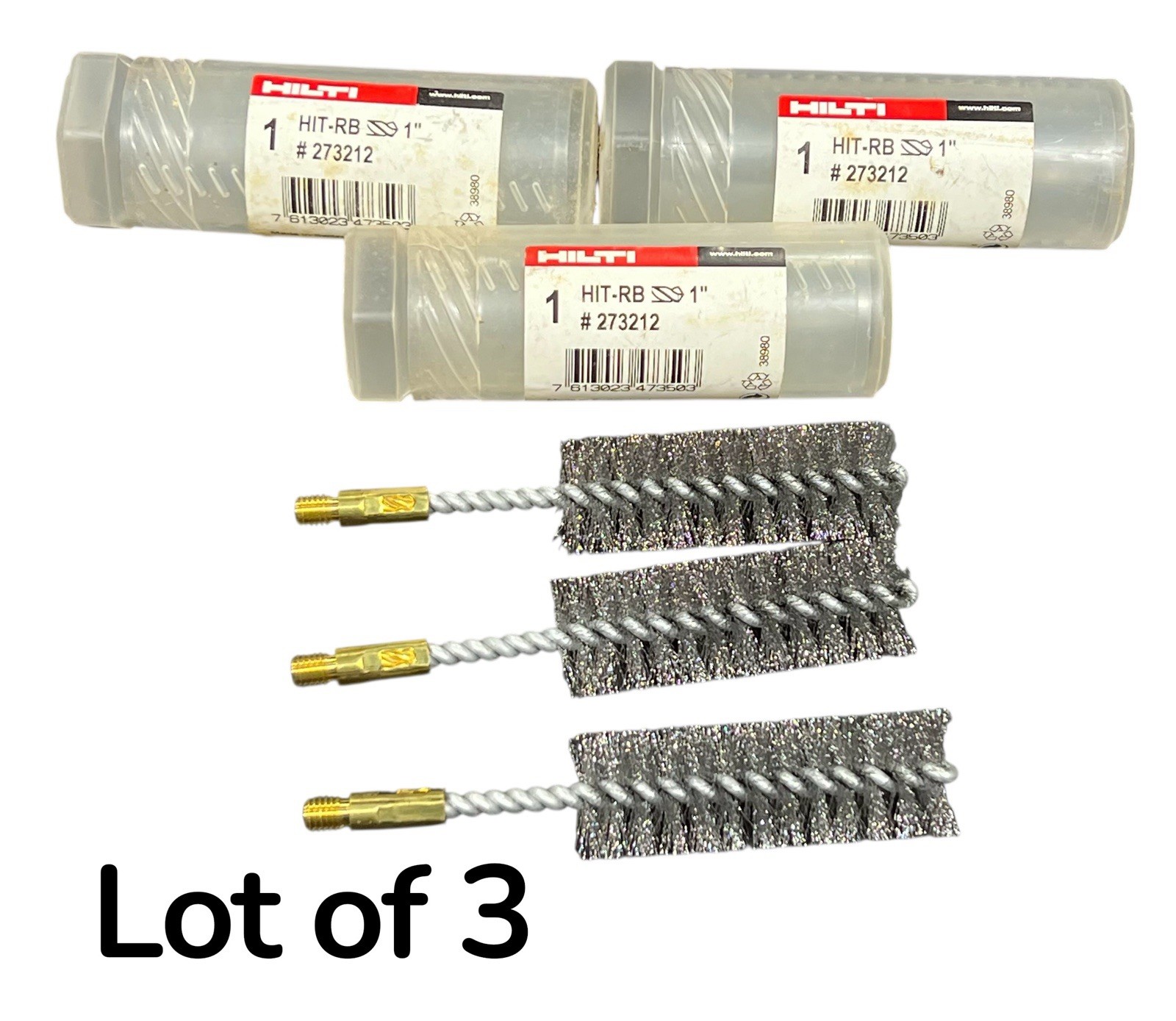 Genuine HILTI HIT-RB 273212 Steel Round Brush 1" ( Lot of 3 ) NOS