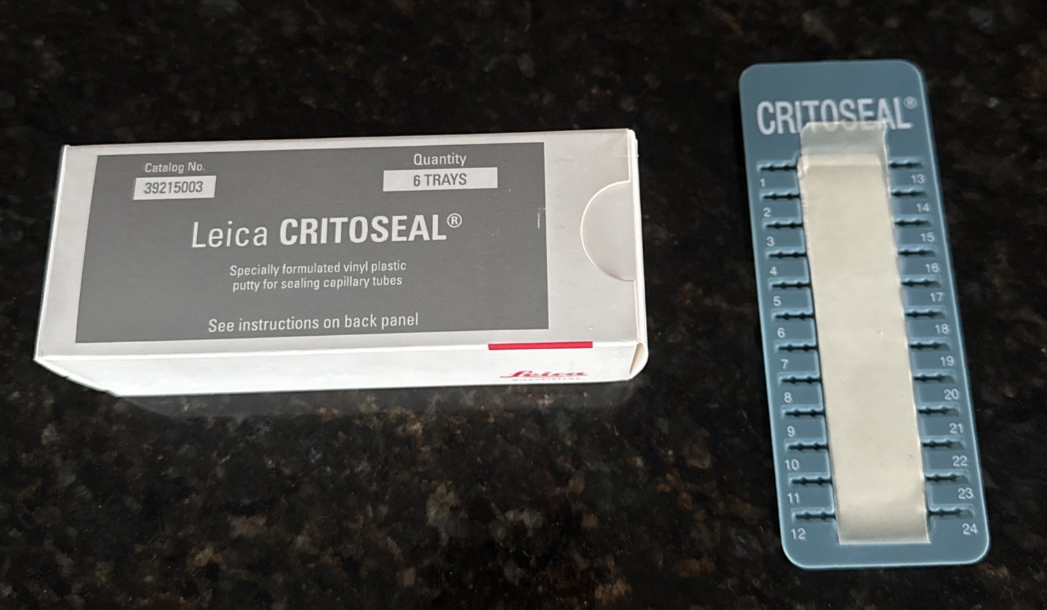 LEICA CRITOSEAL 39215003 Capillary Tube Sealant Pack Of 6 Wax Plates IDENTI-TRAY