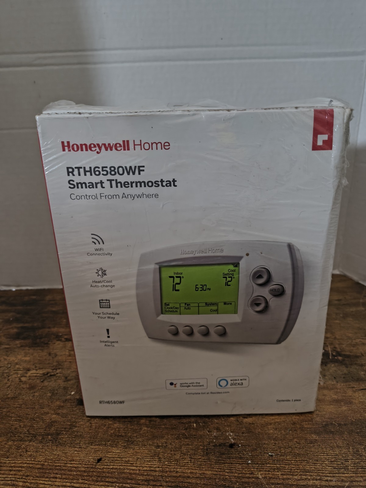 Wi Fi Thermostat 7 Day Programmable Smart Home RTH6580WF White Honeywell  (D-583