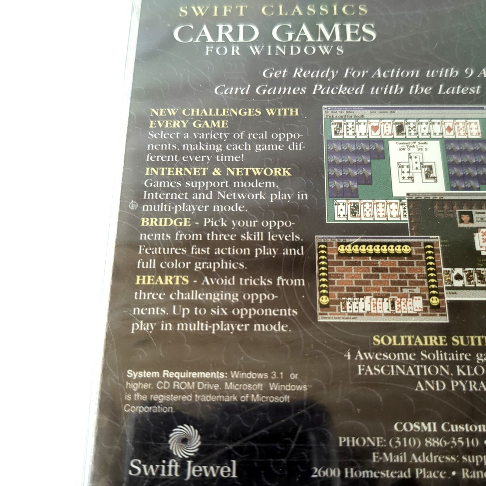 Vintage PC Game - Swift Classics Card Games for Windows CD-ROM - SEALED UNOPENED