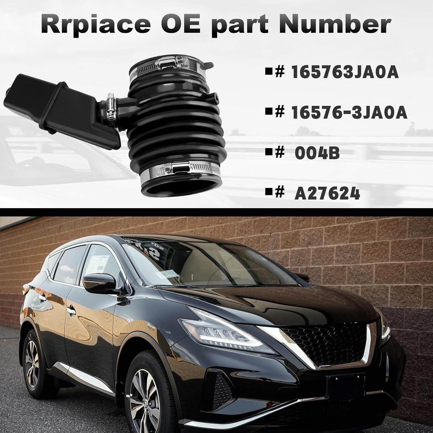 Engine Air Intake Hose(With clamp) for Nissan Murano 2015-2023 Pathfinder 2013-2