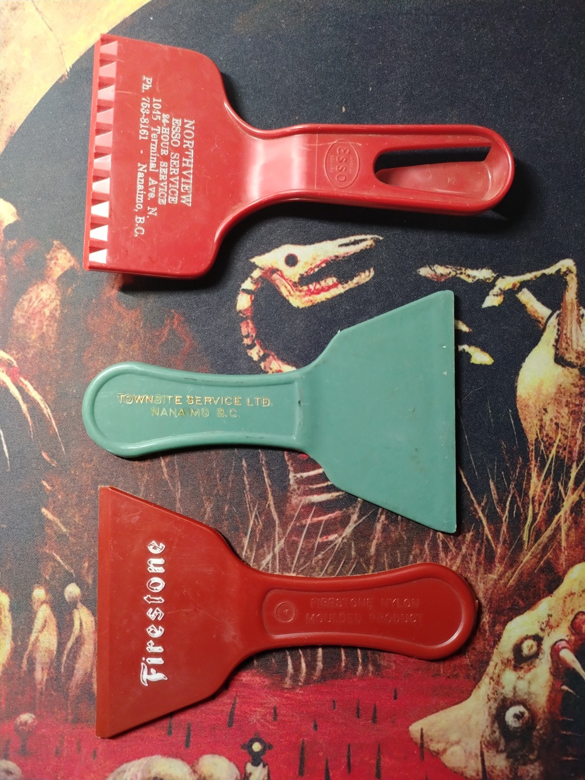 Lot of 3 Vintage Ice Scrapers