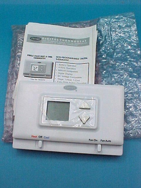 CARRIER NON-PROGRAMMABLE THERMOSTAT HEAT/COOL TSTATCCNQ001 SD