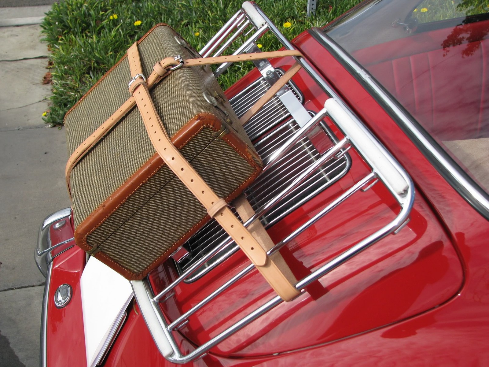 Leather Luggage Straps PORSCHE 356 Leitz Lietz Vintage Trunk Rack Hand Made BRN