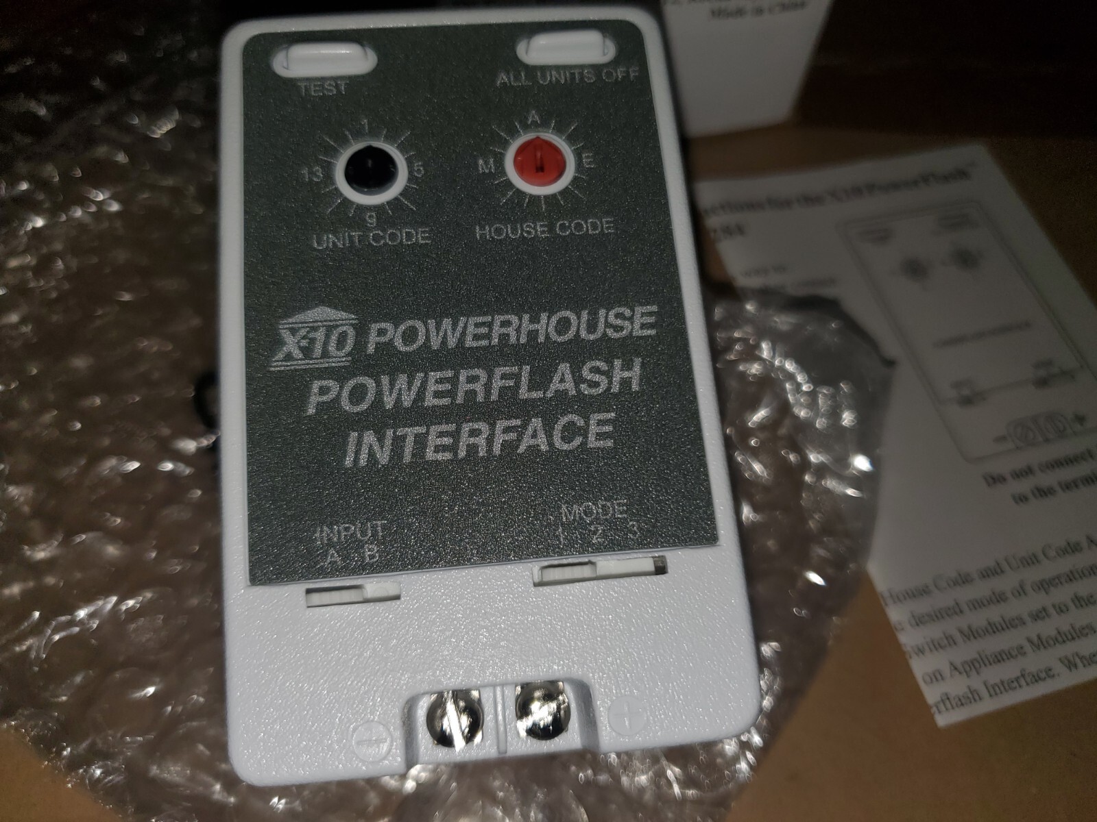 White X-10 Powerflash PF 284 Security Interface Module - Same As X10-Pro PSC01