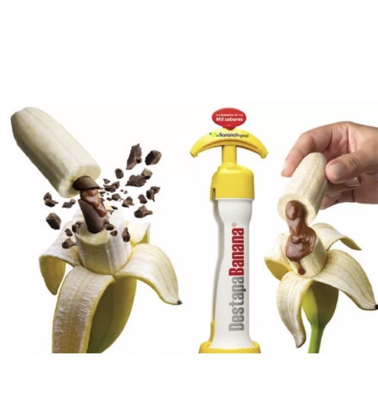Destapa Banana Filler Corer Gadget Delicious Chocolate Banana Dessert in Seconds