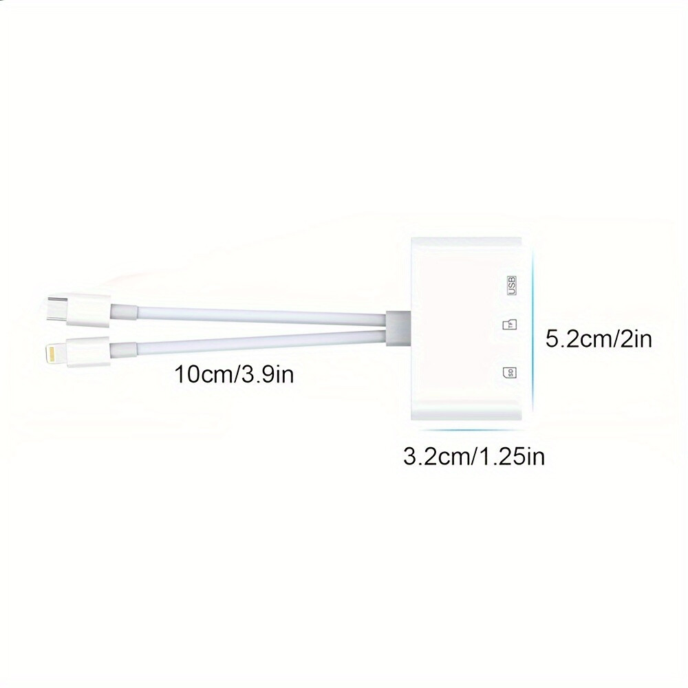 5-in-1 USB3.0 SD/TF Card Reader for iPhone/iPad/Android/PC OTG Adapter plug&play