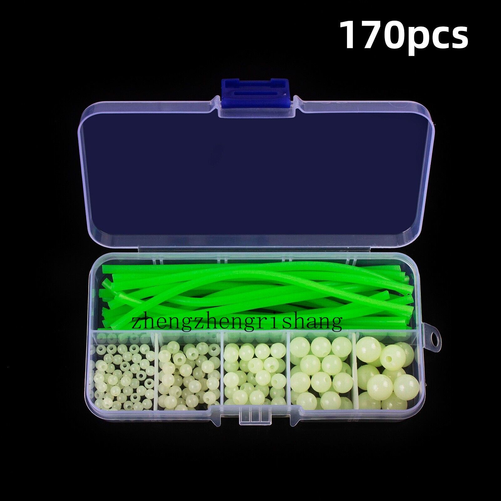170pcs Fishing Beads Floating Luminous Fishing Beads Fishing Rig Tube Sleeve