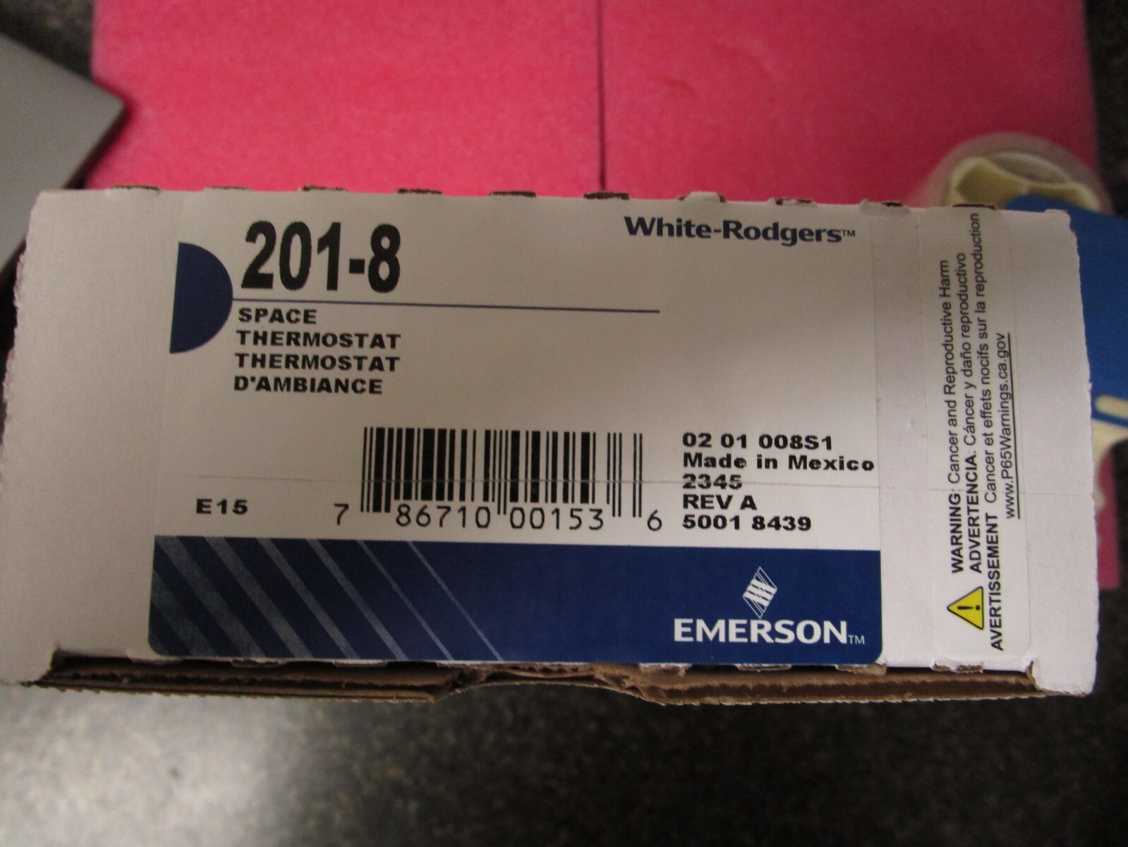 NEW White Rodgers Emerson 201-8 Space Thermostat