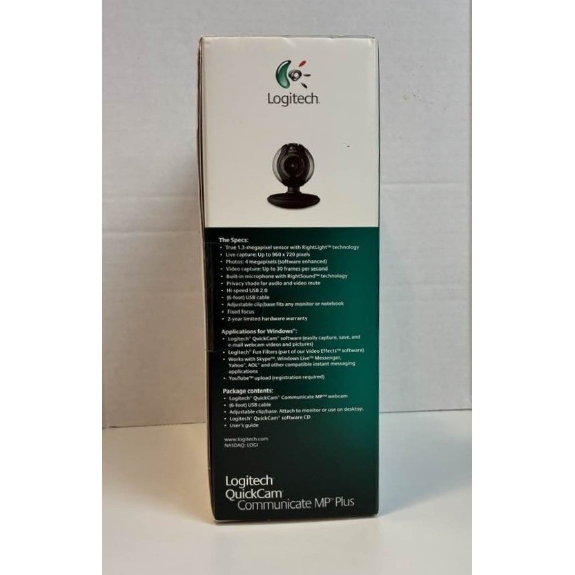 Logitech QuickCam Communicate MP Plus S5500 Webcam 1.3MP USB New Open Box Black