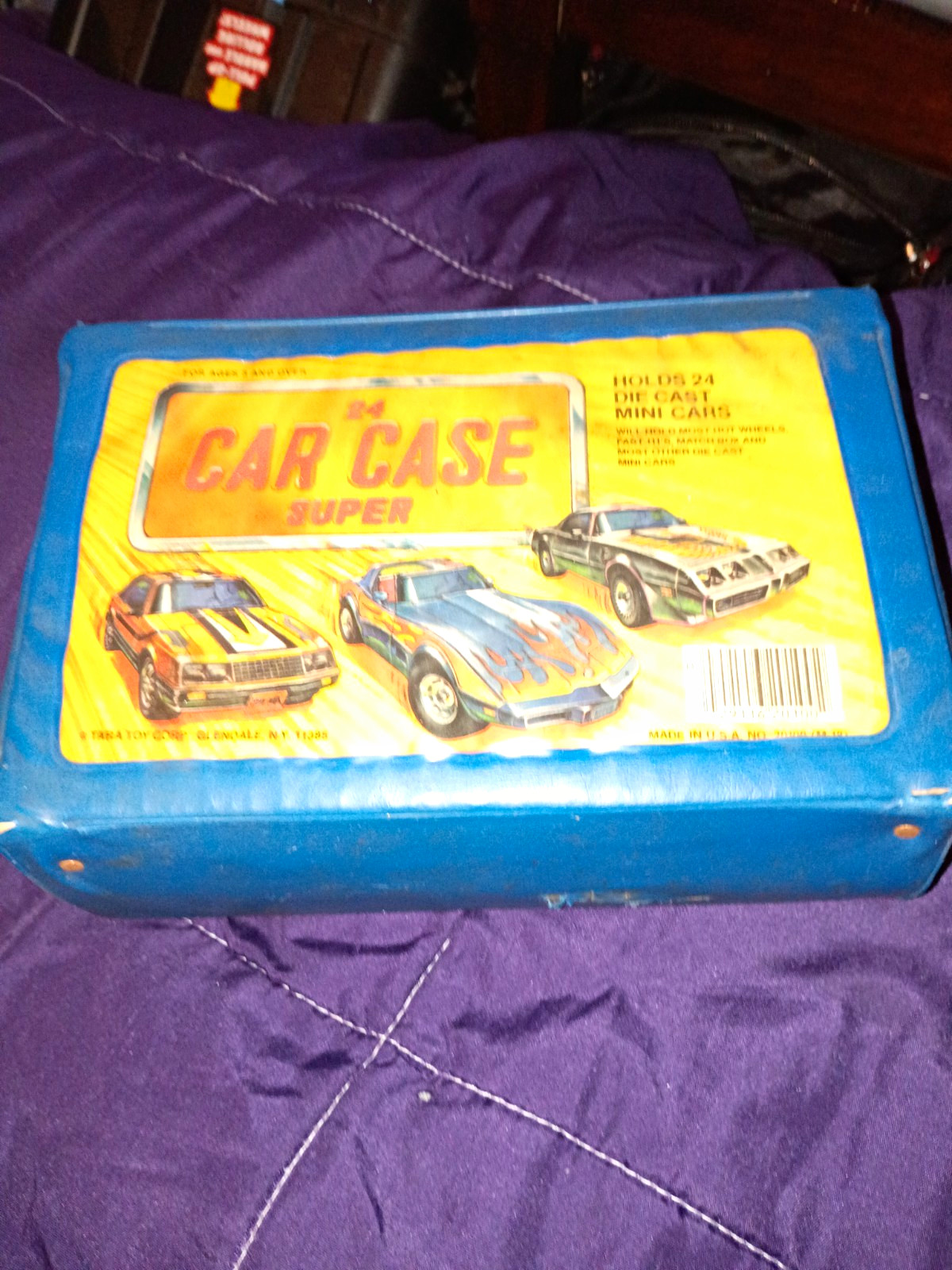 Hot Wheels 24 Car Case Super Blue Carry Case Holds 24 Diecast Mini Cars 1:64