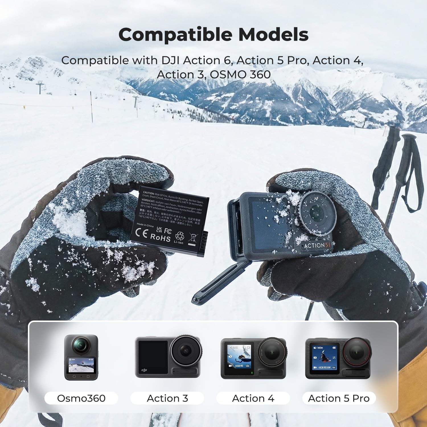 DJI Osmo Action 5 Pro Battery Kit - 3 Batteries-