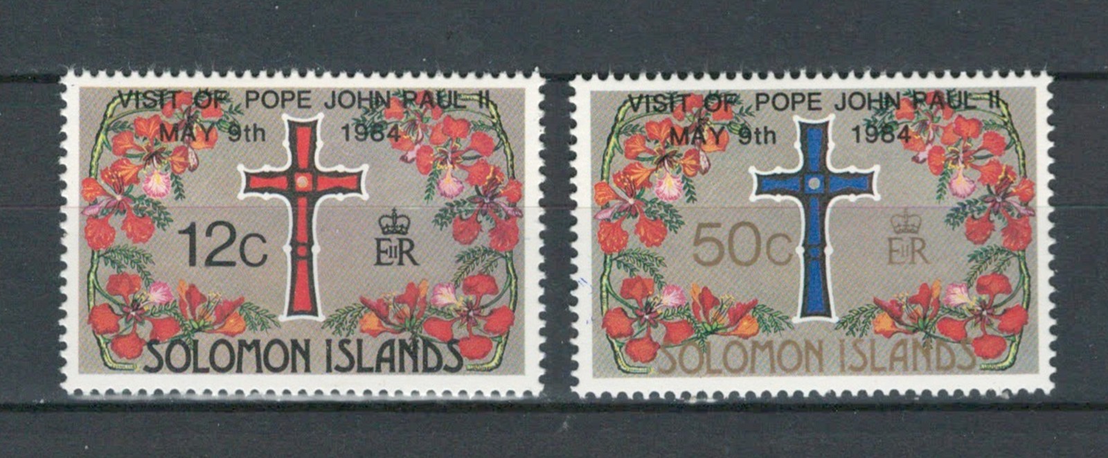 SOLOMON ISLANDS  VISIT POPE  Religion COMMEMORATIVE MNH STAMP LOT ( POPE 113)