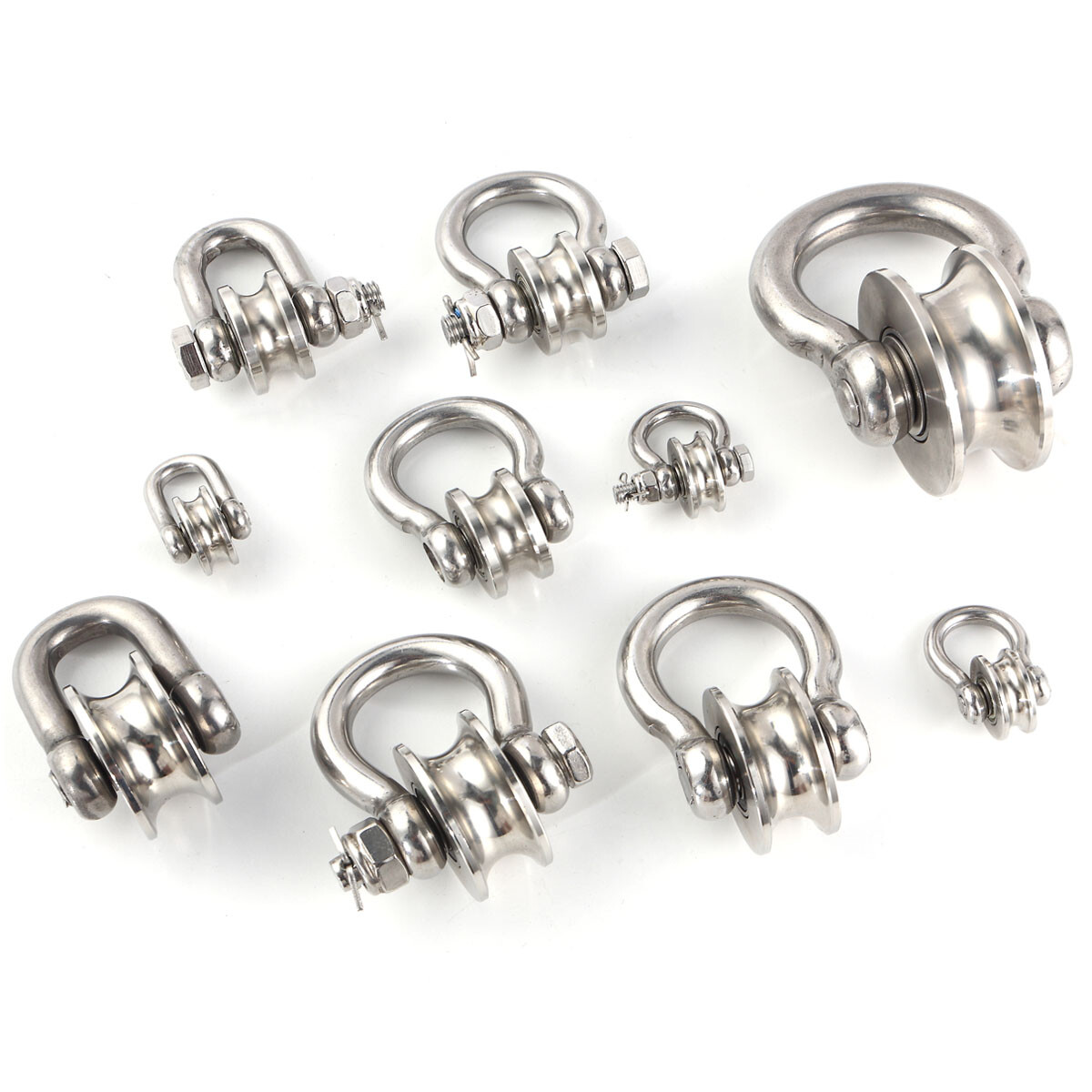1X Heyous Pulley Wheel Stainless Steel 304 Pulley Block Pulley Sheaves U Pulley