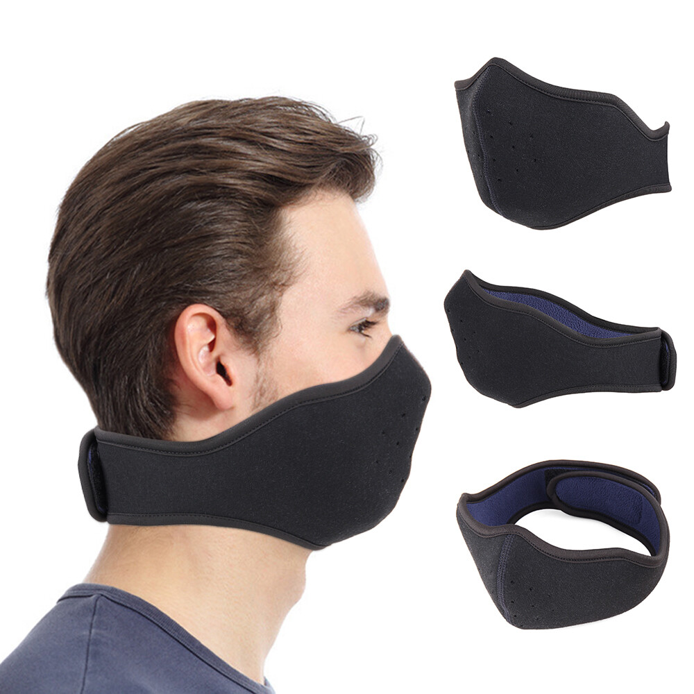 Winter Fleece Half Face Mask Running Ski Windproof Mask Bandana for Men Women