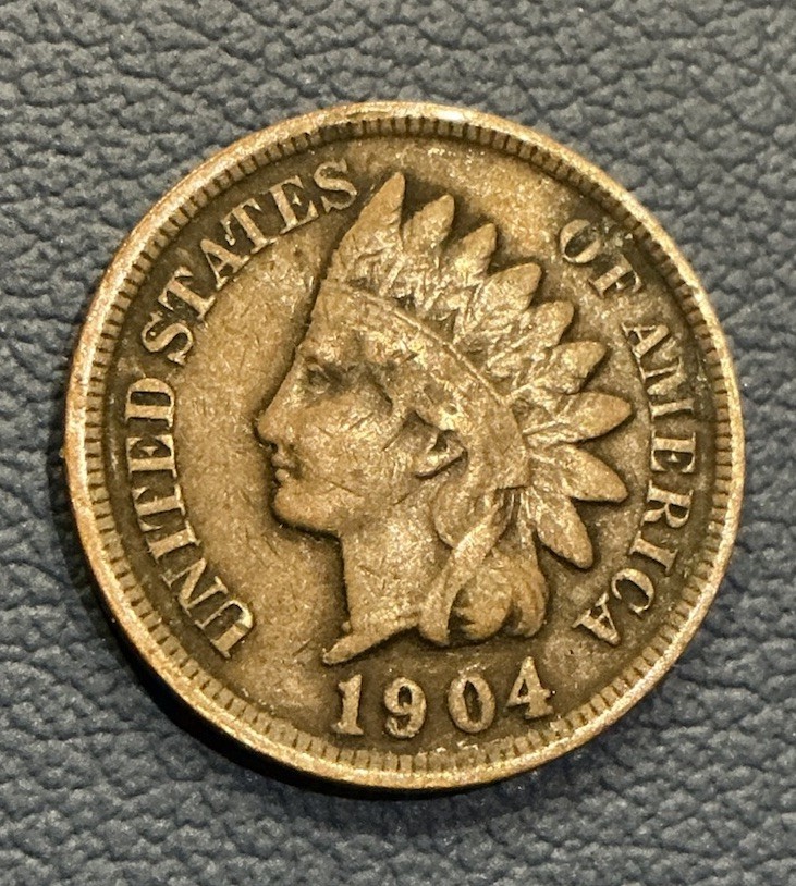 1904 United States Indian Head Penny - Vintage Copper Coin