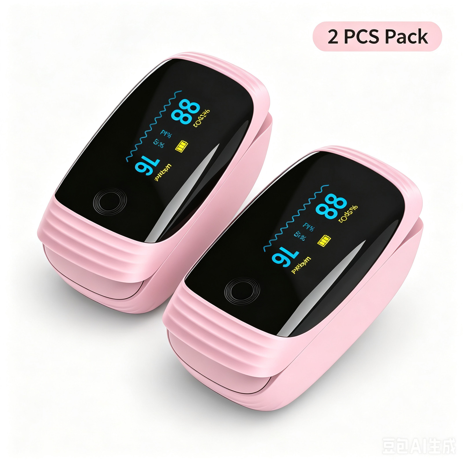 2 Pack Portable Fingertip Pulse Oximeter LED SpO2 & Pulse Rate Monitor Fast Read