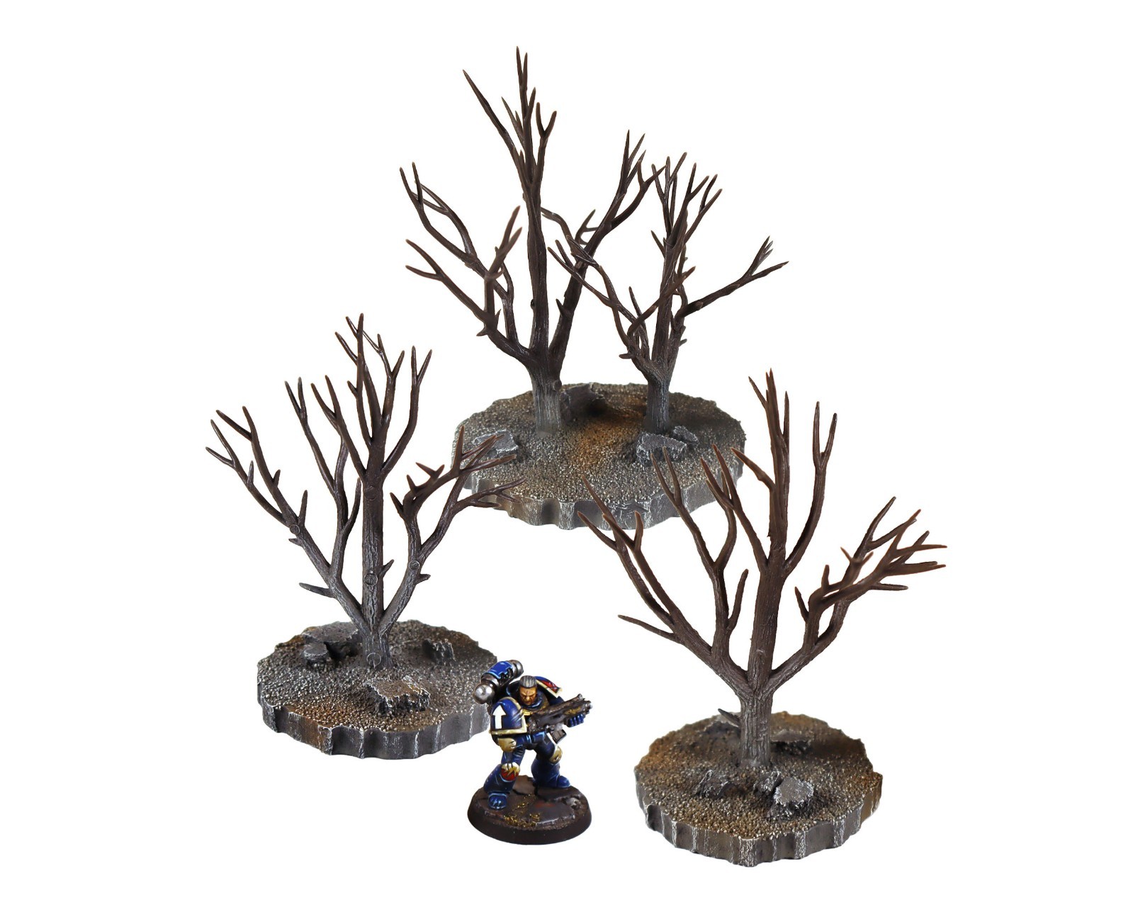 Handmade Sparse Dying Trees Set of 3 | RPG Wargaming Terrain, Desolate Scenery