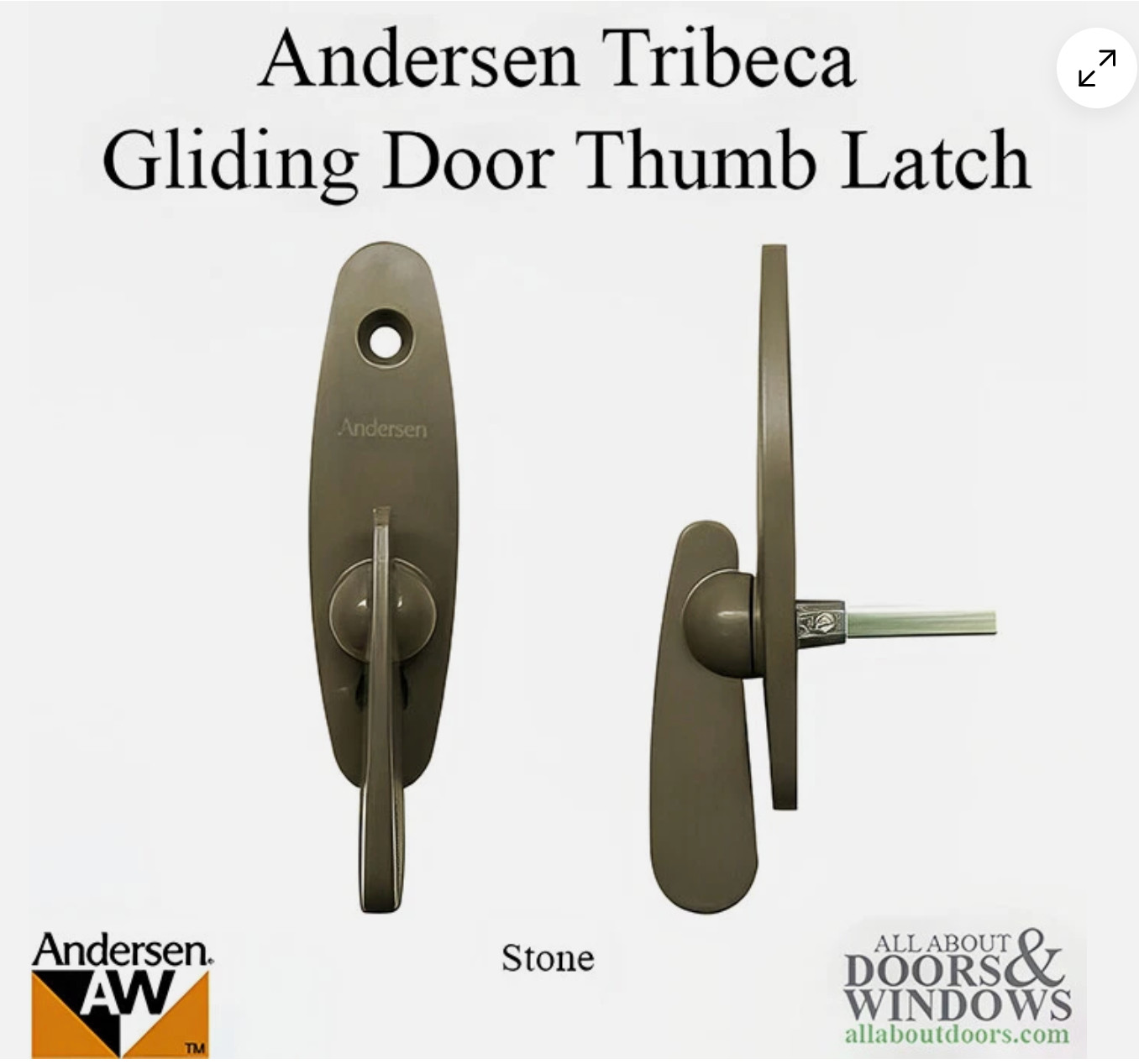 Andersen Tribeca Style - Gliding Door Thumb Latch - Stone Color FREE SHIPPING