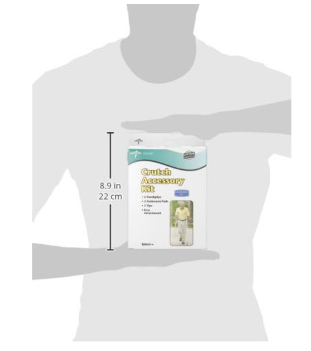 Medline Crutch Accessory Replacement Kit, Gray