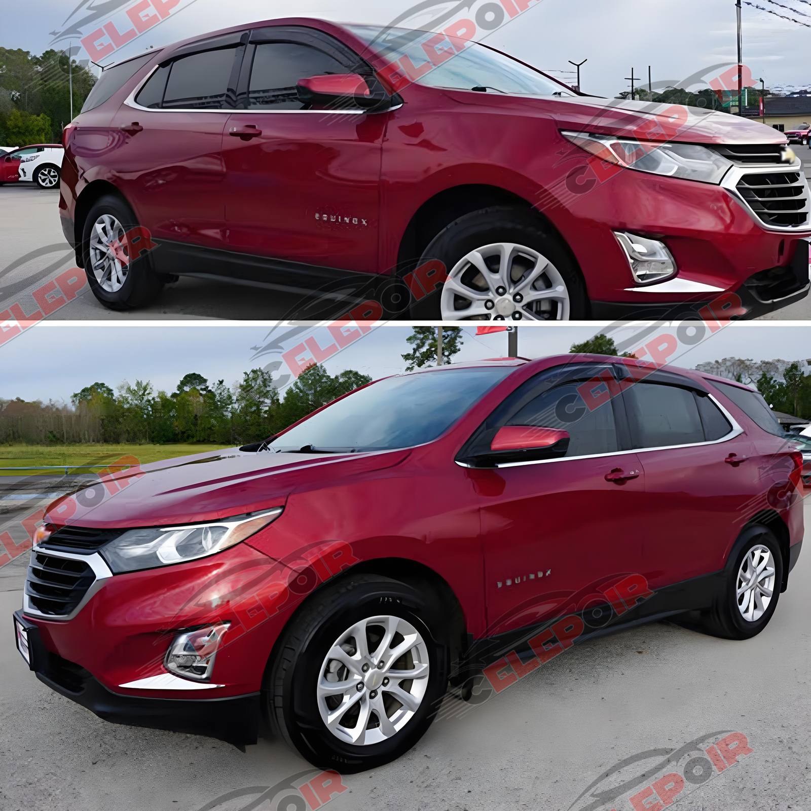 For Chevy Equinox 2018-2024 Window Visors Rain Guard Wind Deflector Smoke