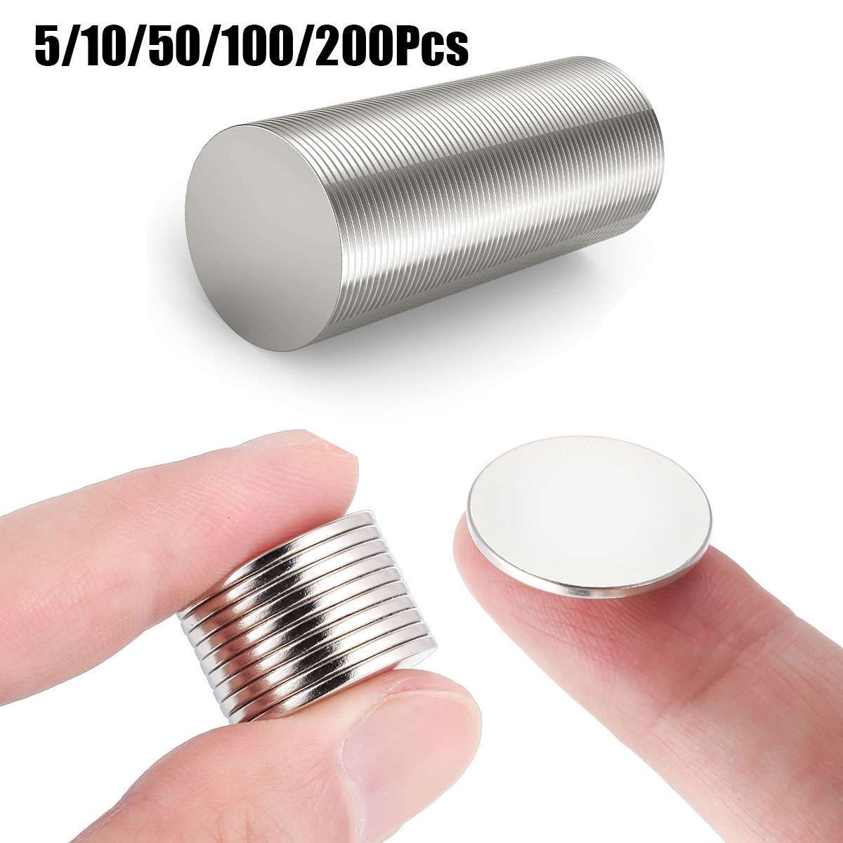 5 10 50 100 200 Rare Earth Neodymium Disc Magnets 19 x 1.5mm (3/4 x 1/16 inch)