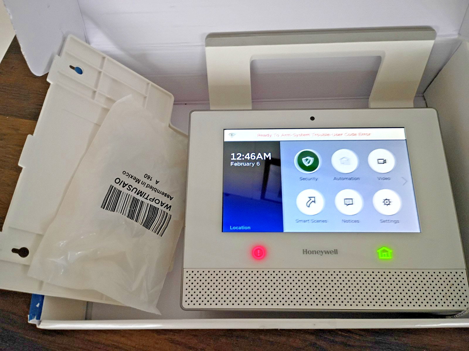 Honewell Lyric Controller home security - works but security code locked