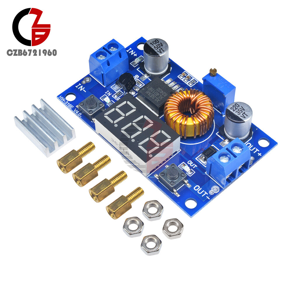 5A Adjustable Power DC-DC Step-down Charge Module LED Driver With Voltmeter