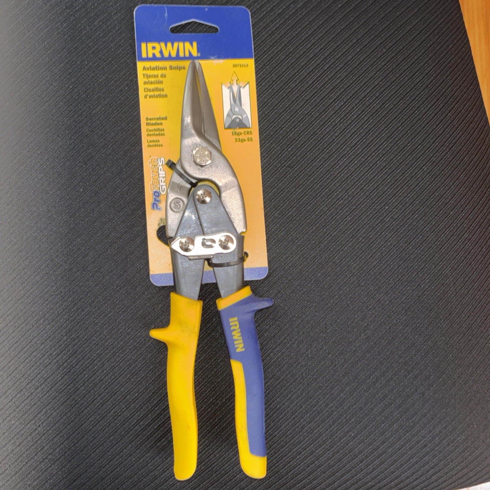Irwin 2073113 Aviation Snips: 10" OAL, 1-5/16" LOC, 18 AWG Steel Capacity