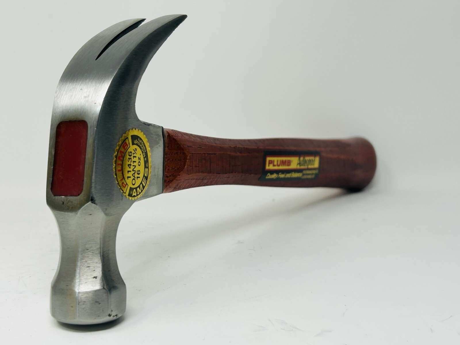 Vintage - NOS (Ames) Plumb Autograf 16 oz Permabond Claw Hammer 🇺🇸