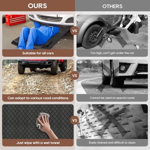 60''x28'' Portable Rolling Creeper Mat, All Terrain Zero Ground Clearance 1