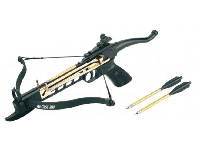 27 Bolts + PRO METAL Cobra Self Cocking Tactical Crossbow Pistol 80lb Draw