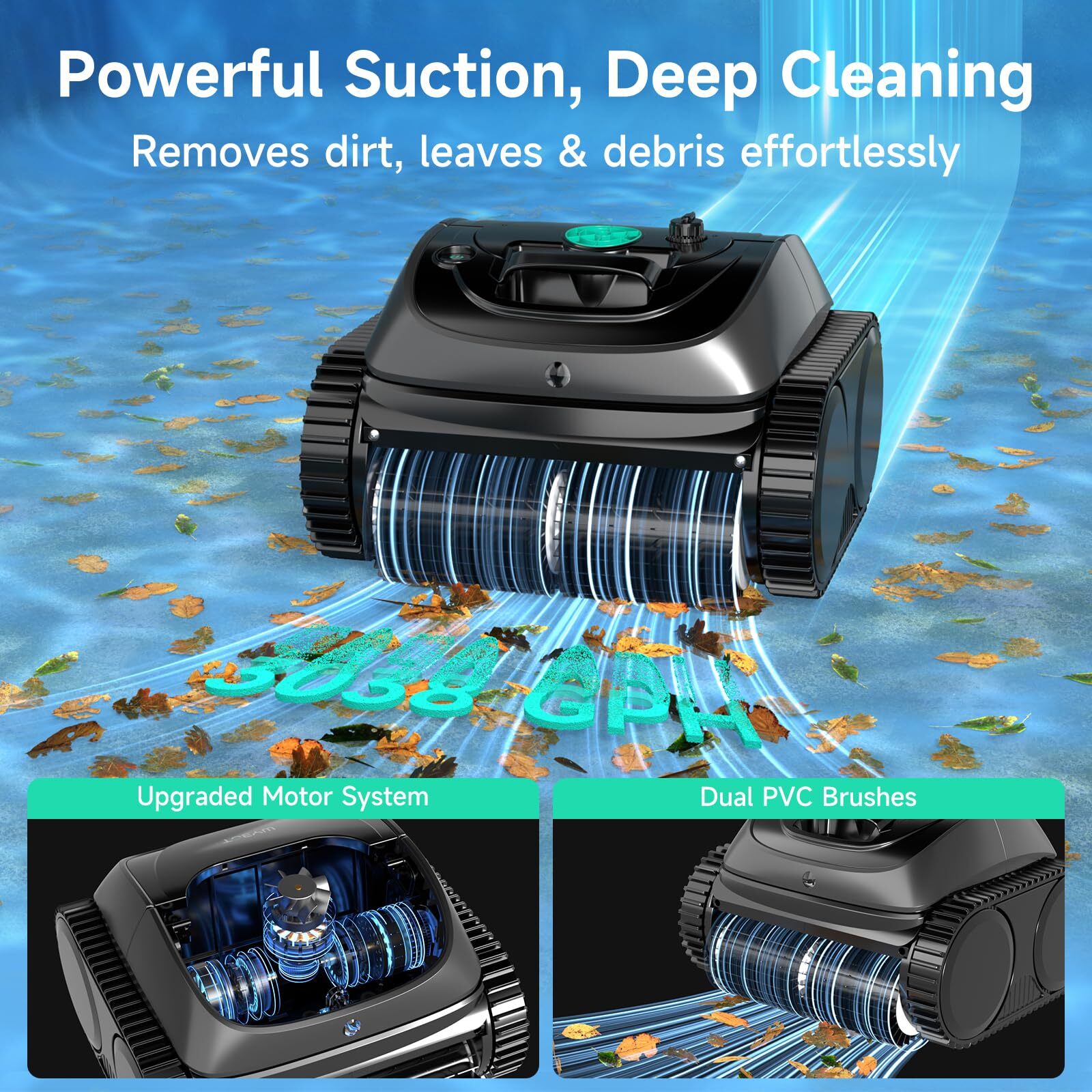WYBOT C1 Wall Climbing Pool Robot Pool Vacuum Cleaner Above&In-Ground Pools