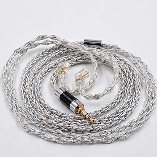 KZ ZSN ZS10 PRO Upgrade Earphone Cable,8 Core Cable Silver Blue Hybrid 784 Co...