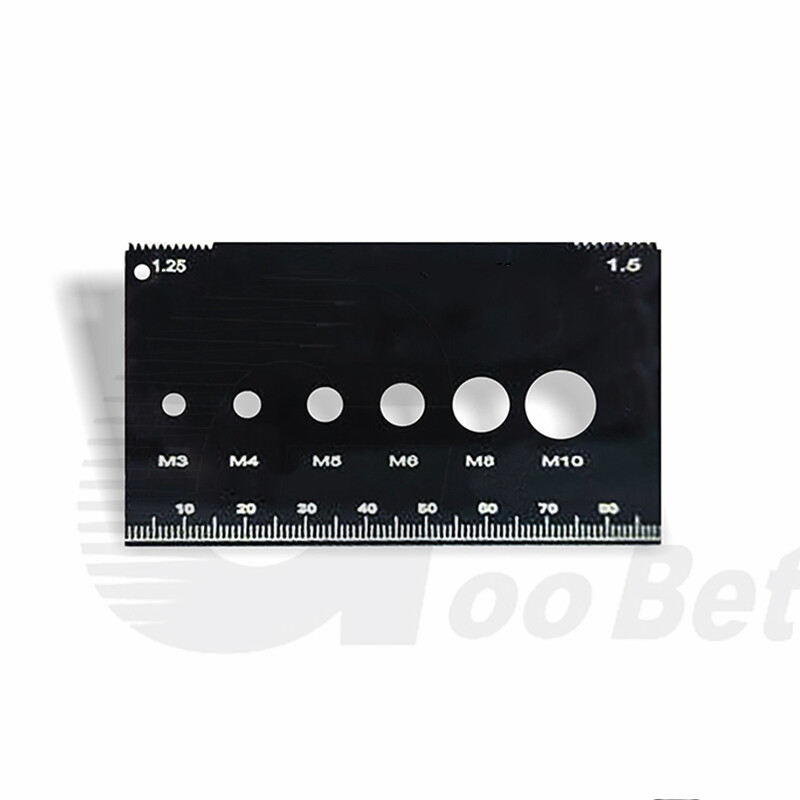 M3 - M10 Nut, Bolt, Screw Measuring Gauge Metric Size & Thread Pitch Guide Guage