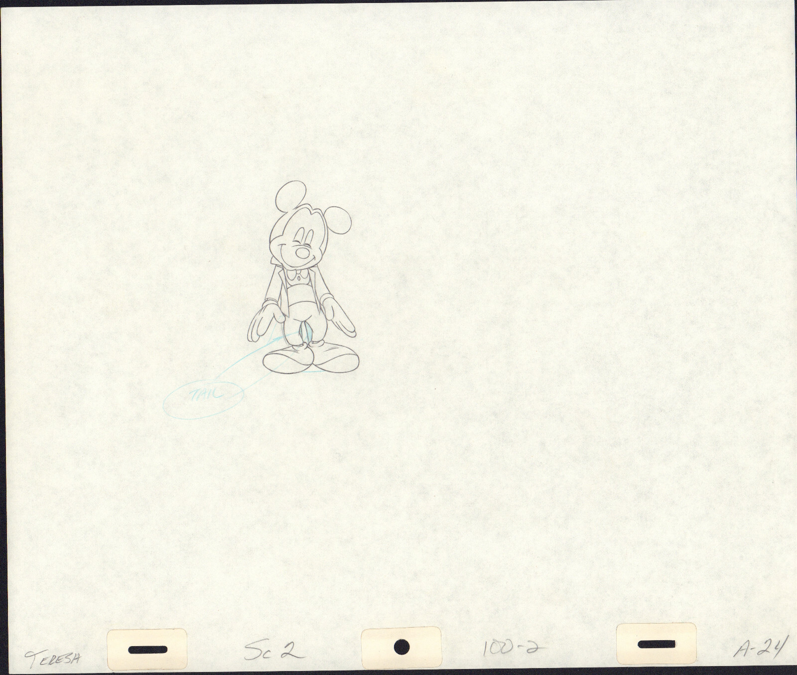 Mickey Mouse in Suit Walt Disney Animation Pencil Art Sc.2 100-2 A-24