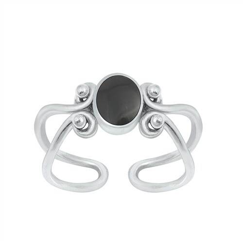 Moonstone onyx sterling silver toe rings