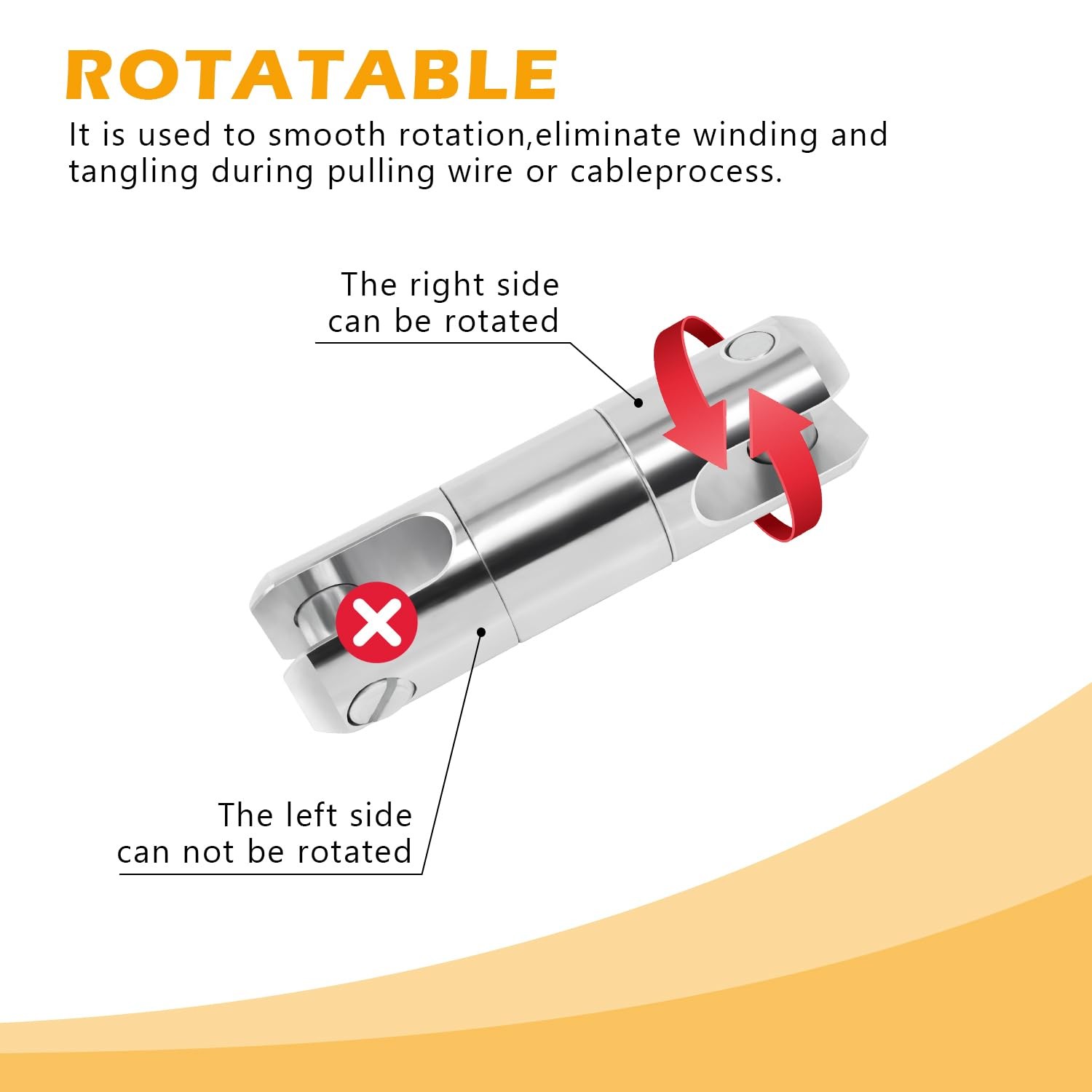 1 Ton Cable Pulling Swivel for Electricity Construction Wire Bearing Breakawa...