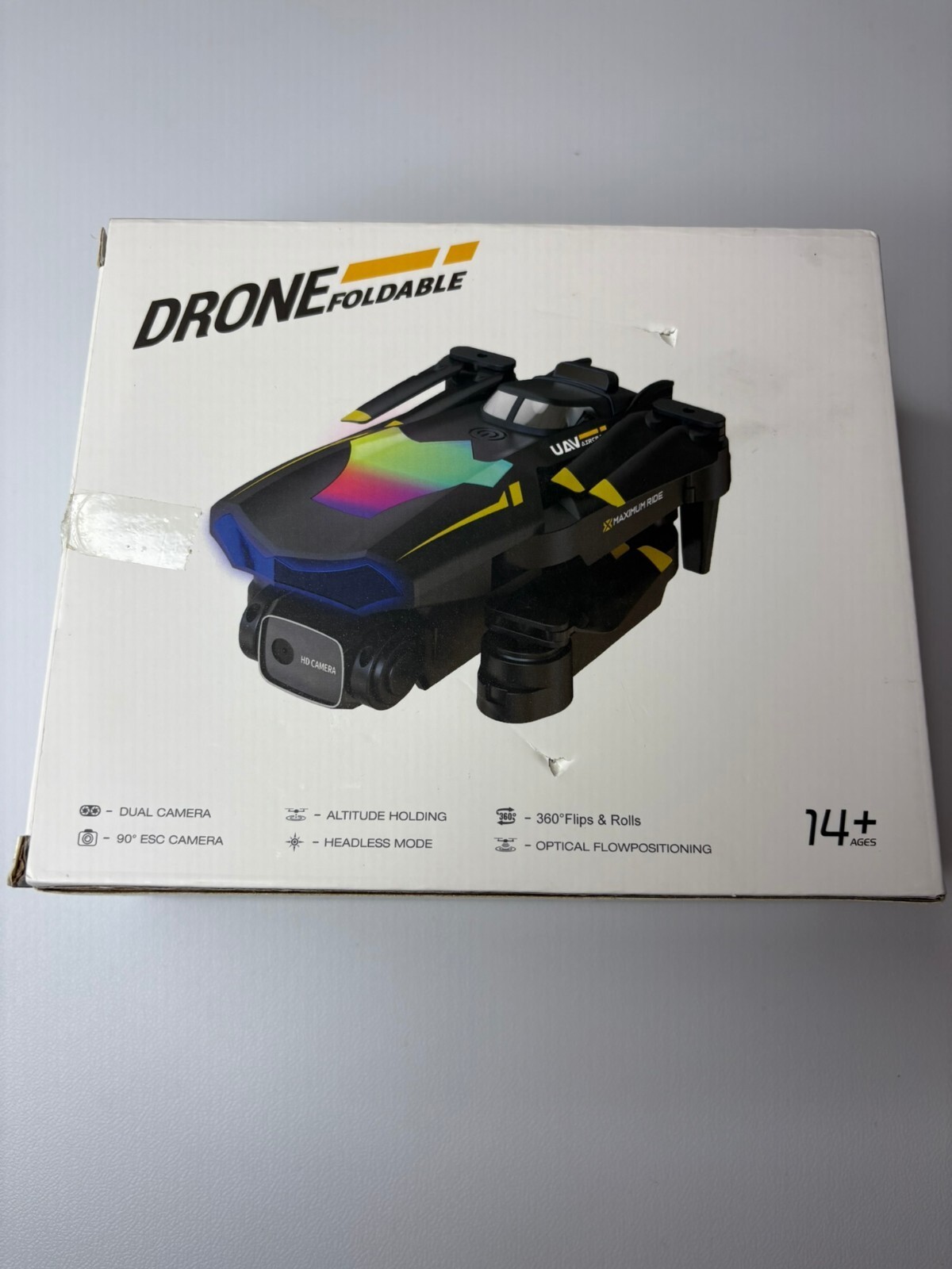 Foldable Drone with Dual Cameras, Altitude Hold, Headless Mode, 360° Flips