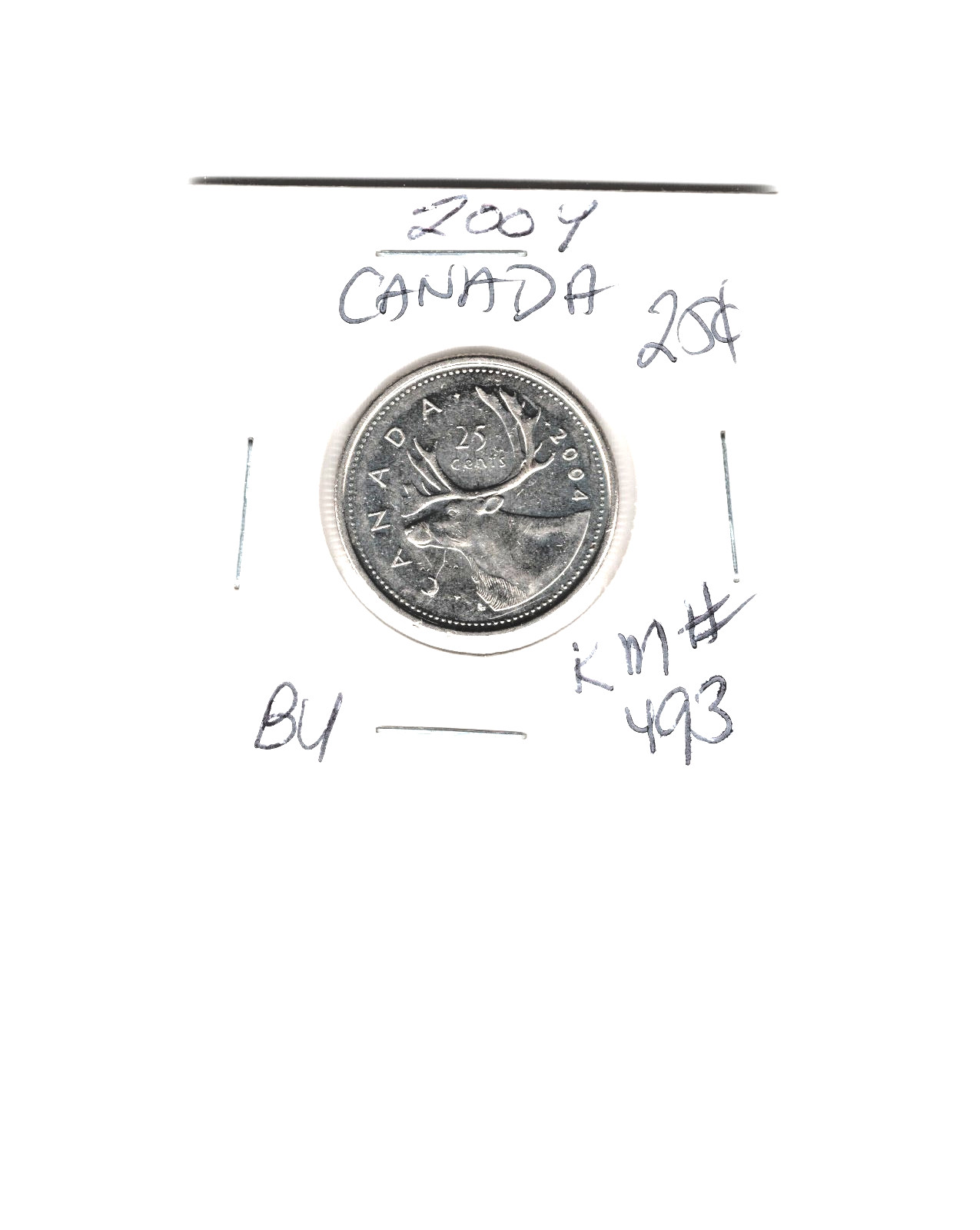 2004 CANADA 25 CENTS BU MINT CONDITION PROOF LIKE